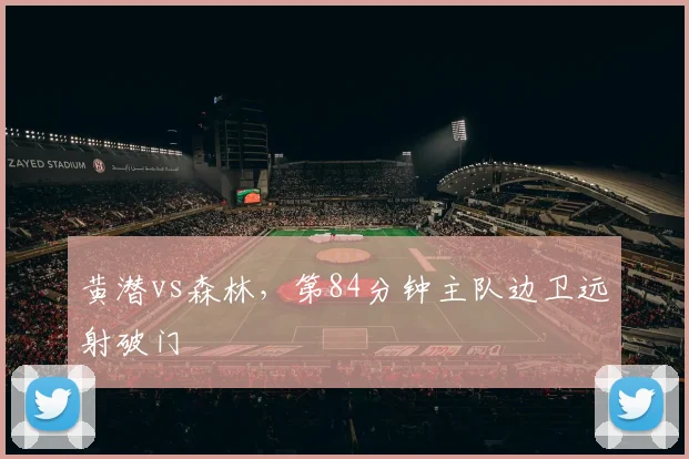 黄潜vs森林，第84分钟主队边卫远射破门